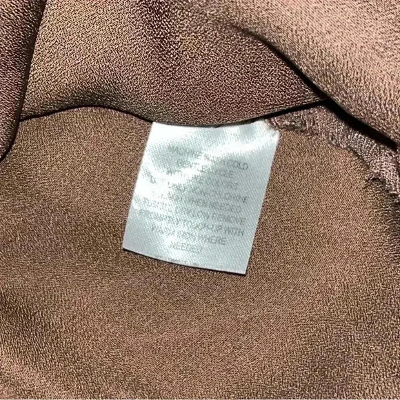 Sunny Leigh Women's Fit & Flare Lined Skirt Size 12 Brown Handkerchief Hem - Picture 3 of 8